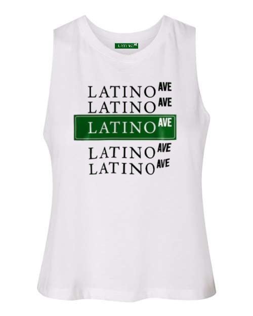 Latino Ave Women's Racerback Cropped Tank