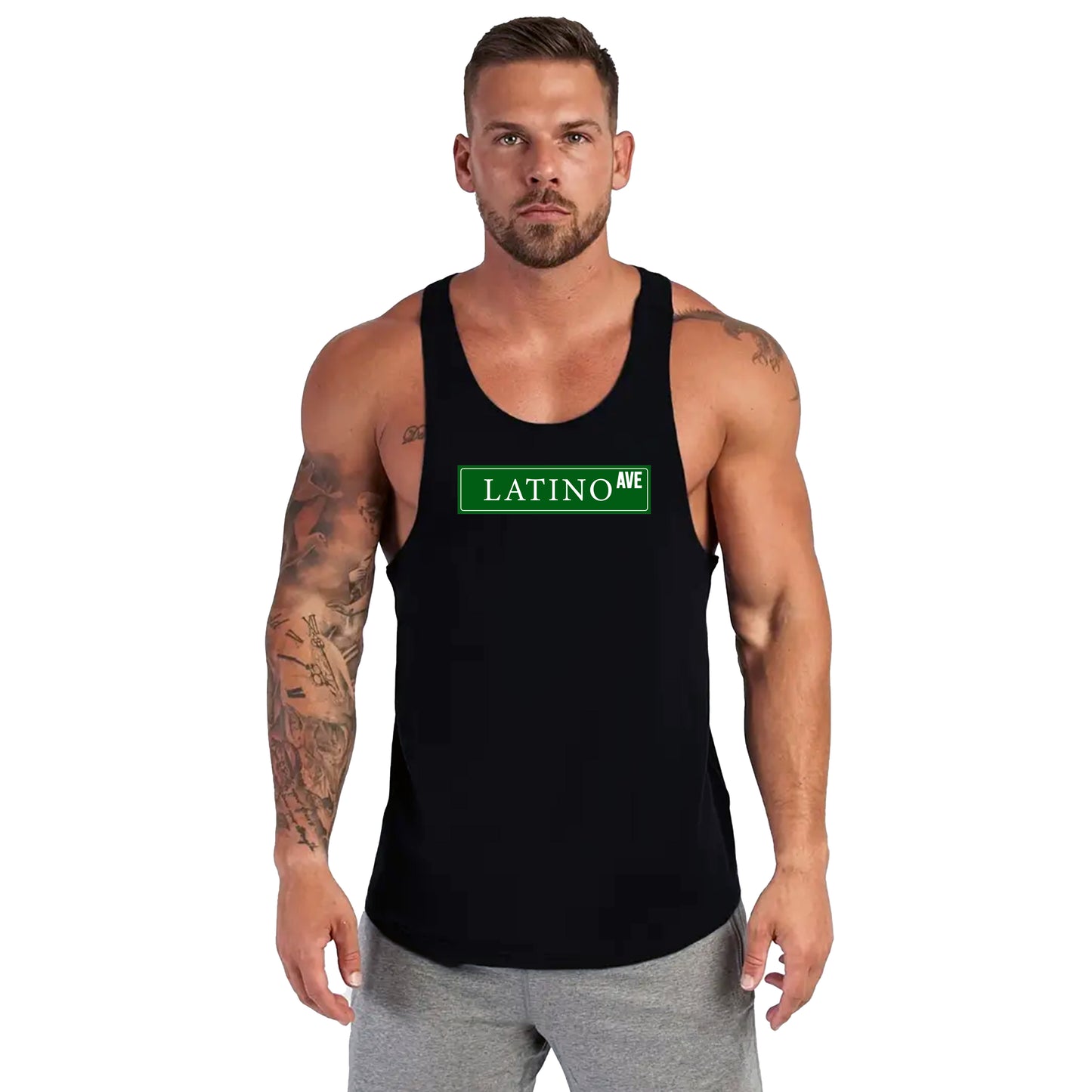 Latino Ave Stretch Low Side Tank Top