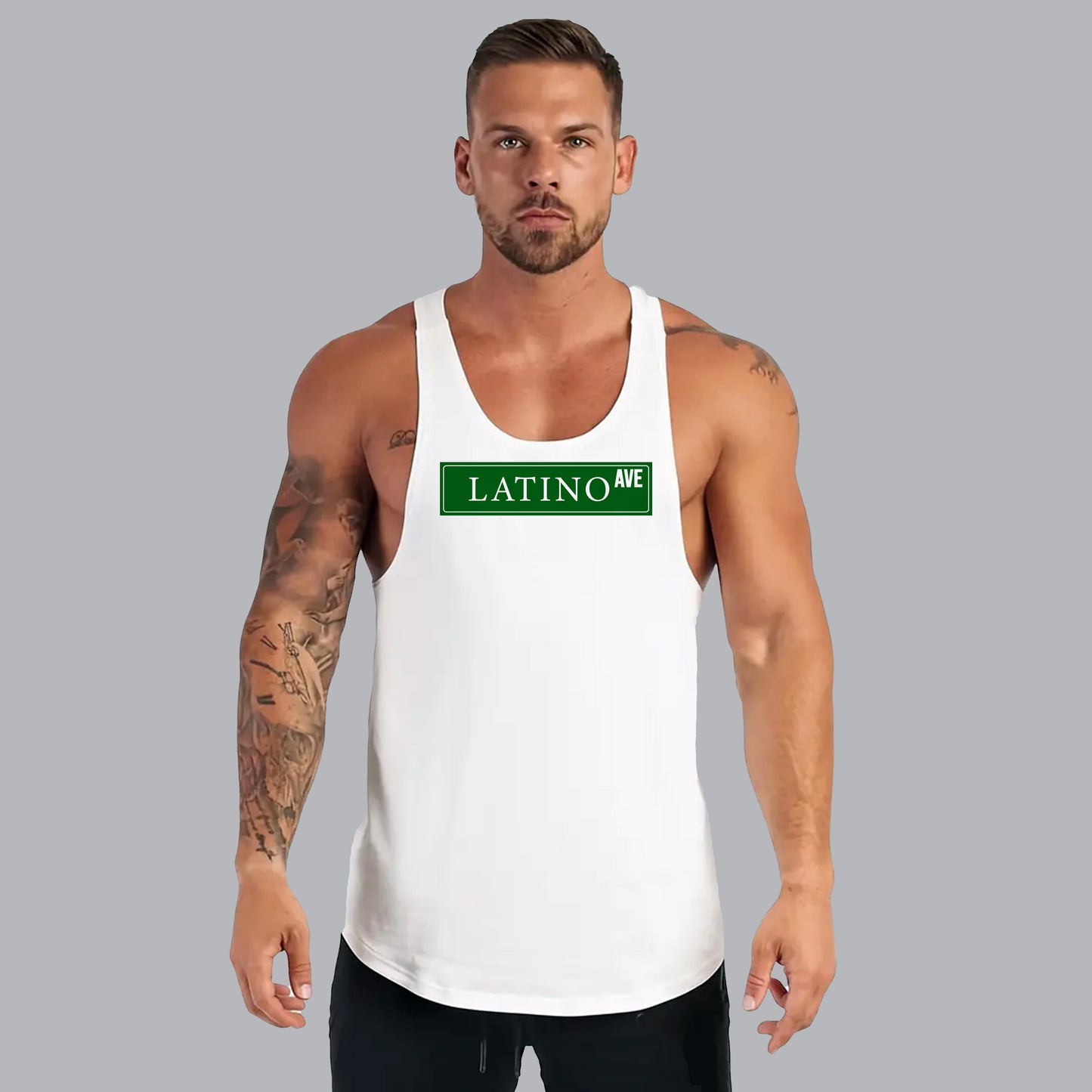 Latino Ave Stretch Low Side Tank Top