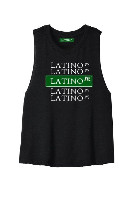 Latino Ave Women's Racerback Cropped Tank
