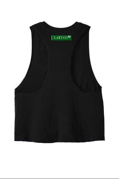 Latino Ave Women's Racerback Cropped Tank